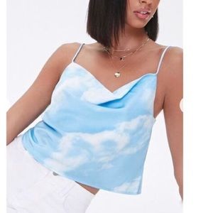 Forever 21 Cloud Wash Cowl Neck Cami